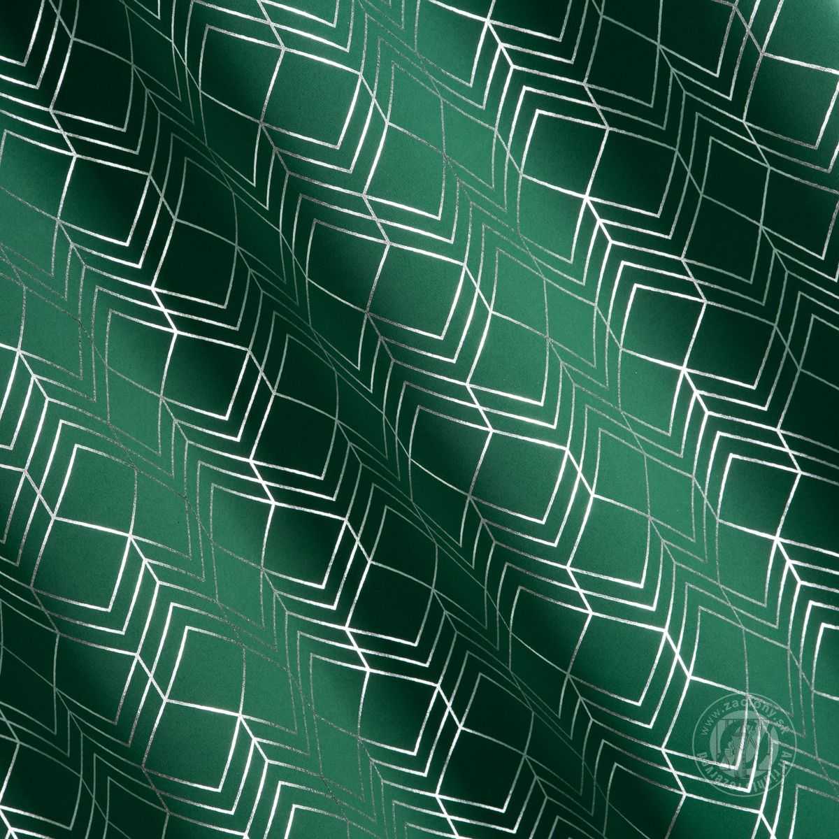 Záves POLI na krúžkoch zelený 140x250 cm