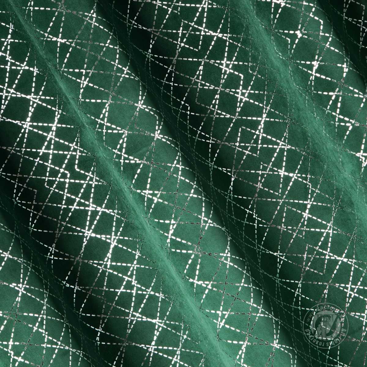 Záves MOLY na krúžkoch tmavozelený 140x250cm