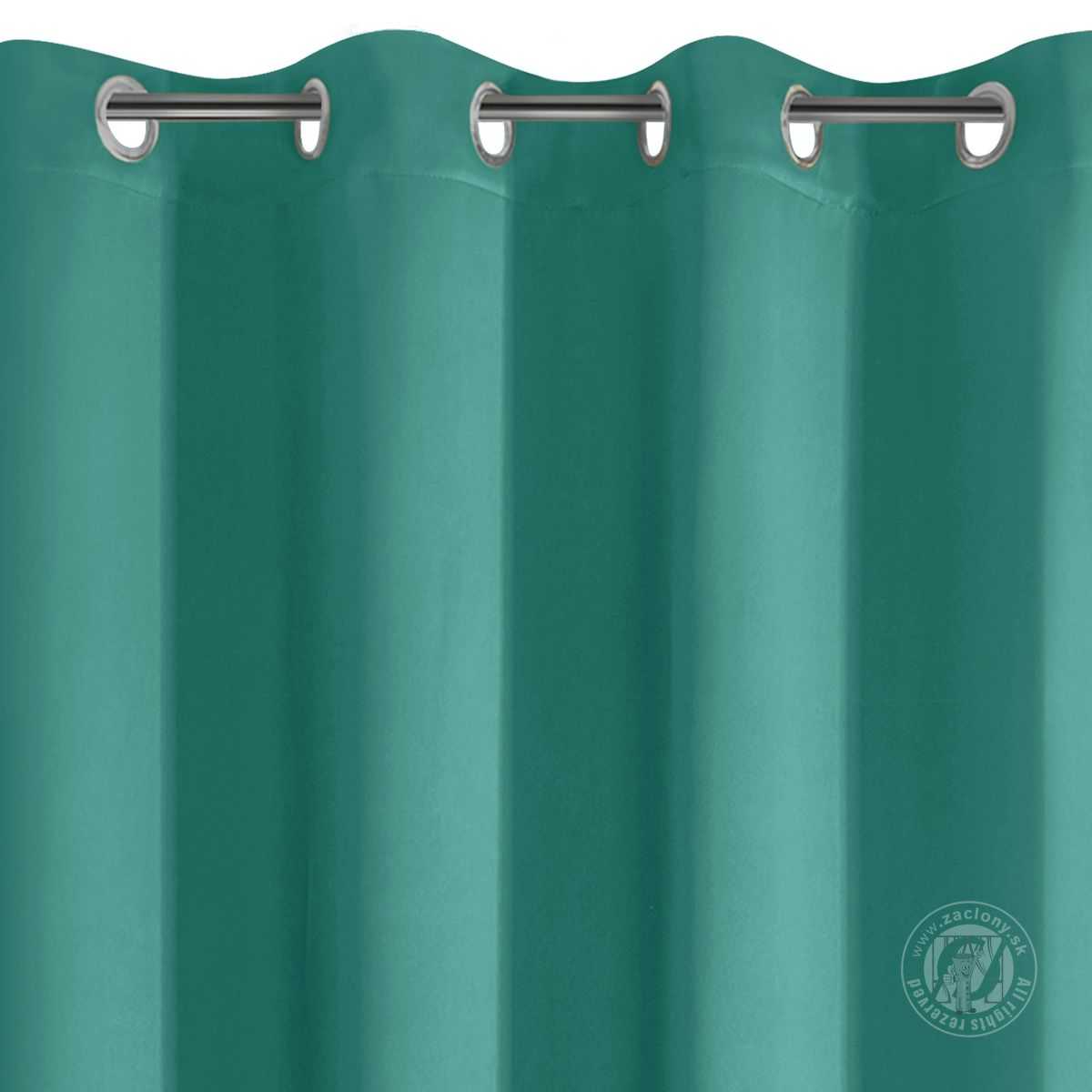 Záves PARISA na krúžkoch tyrkysový 135x250cm