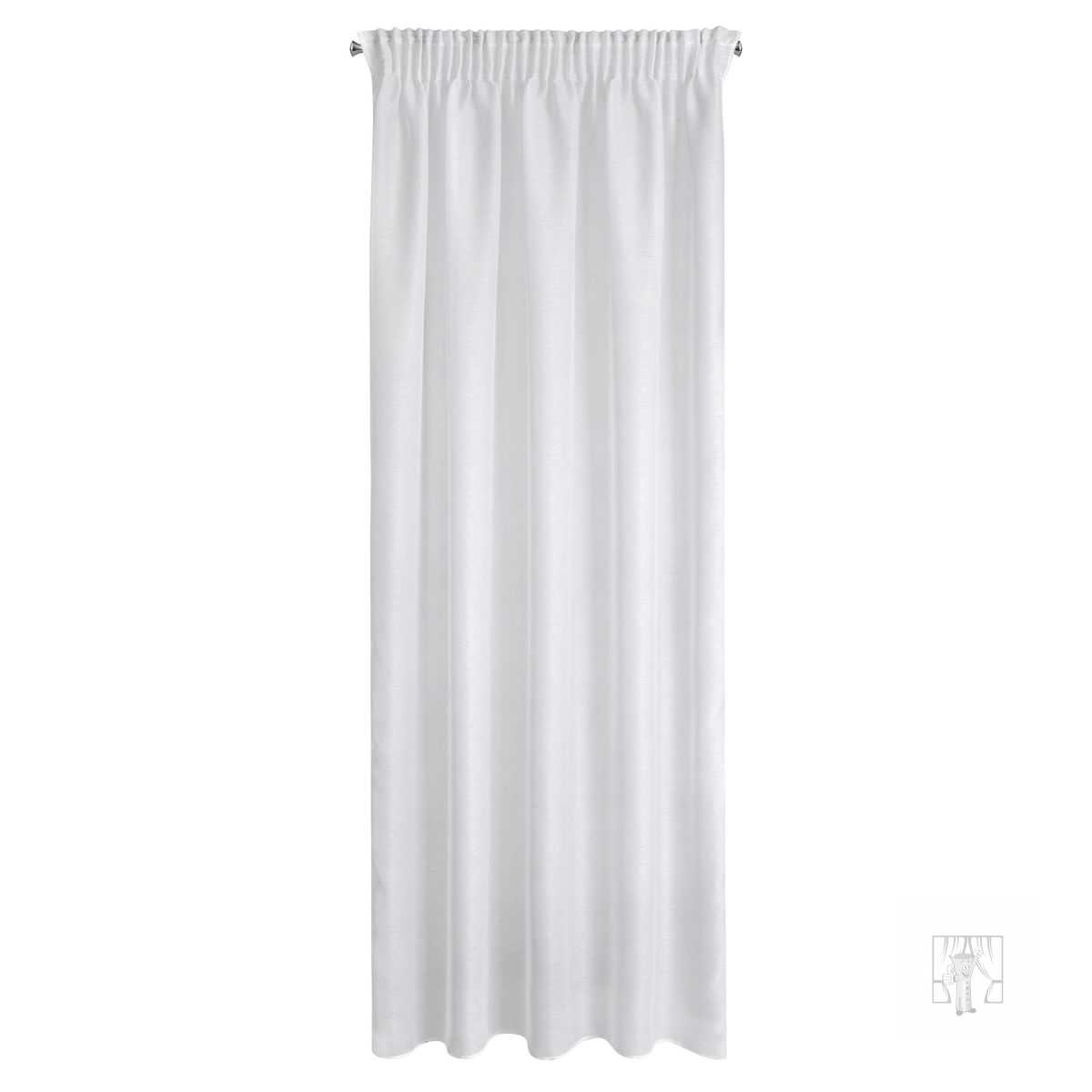 Záclona REBECCA na páske biela 140x250cm