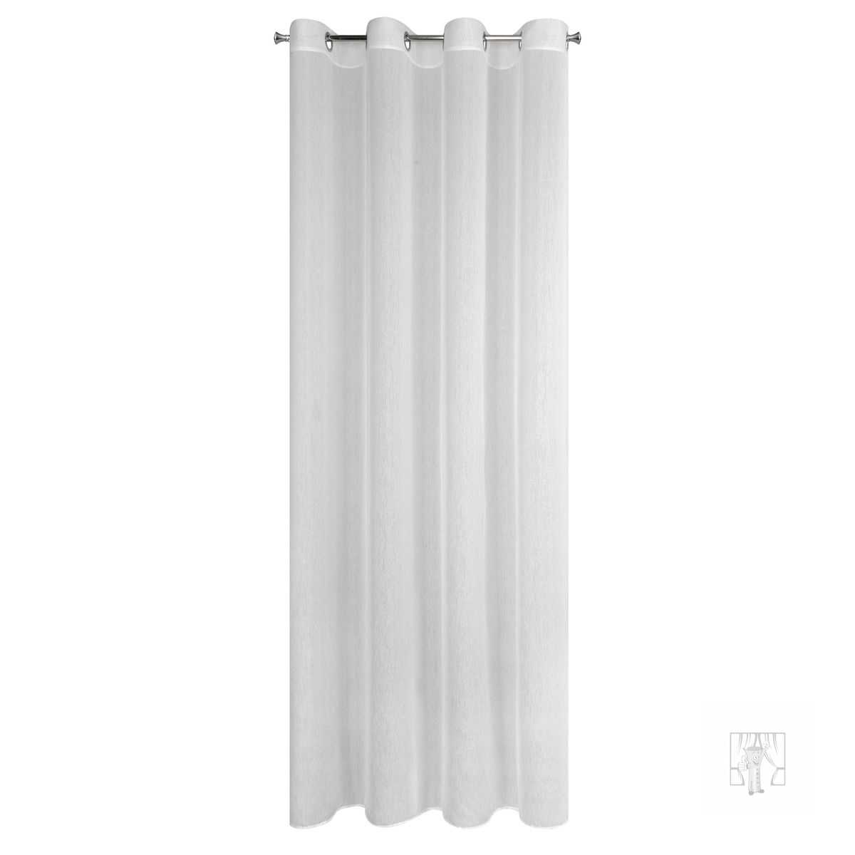 Záclona REBECCA na krúžkoch biela 140x250cm