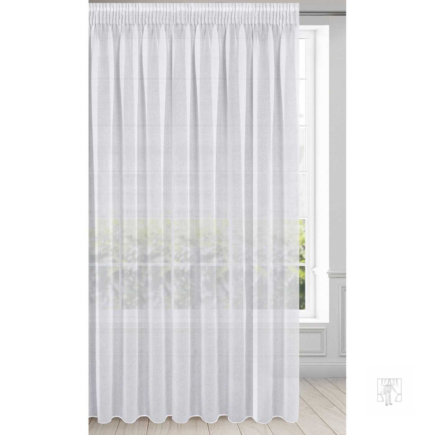 Záclona ELPIDIA na páske biela 350x250cm