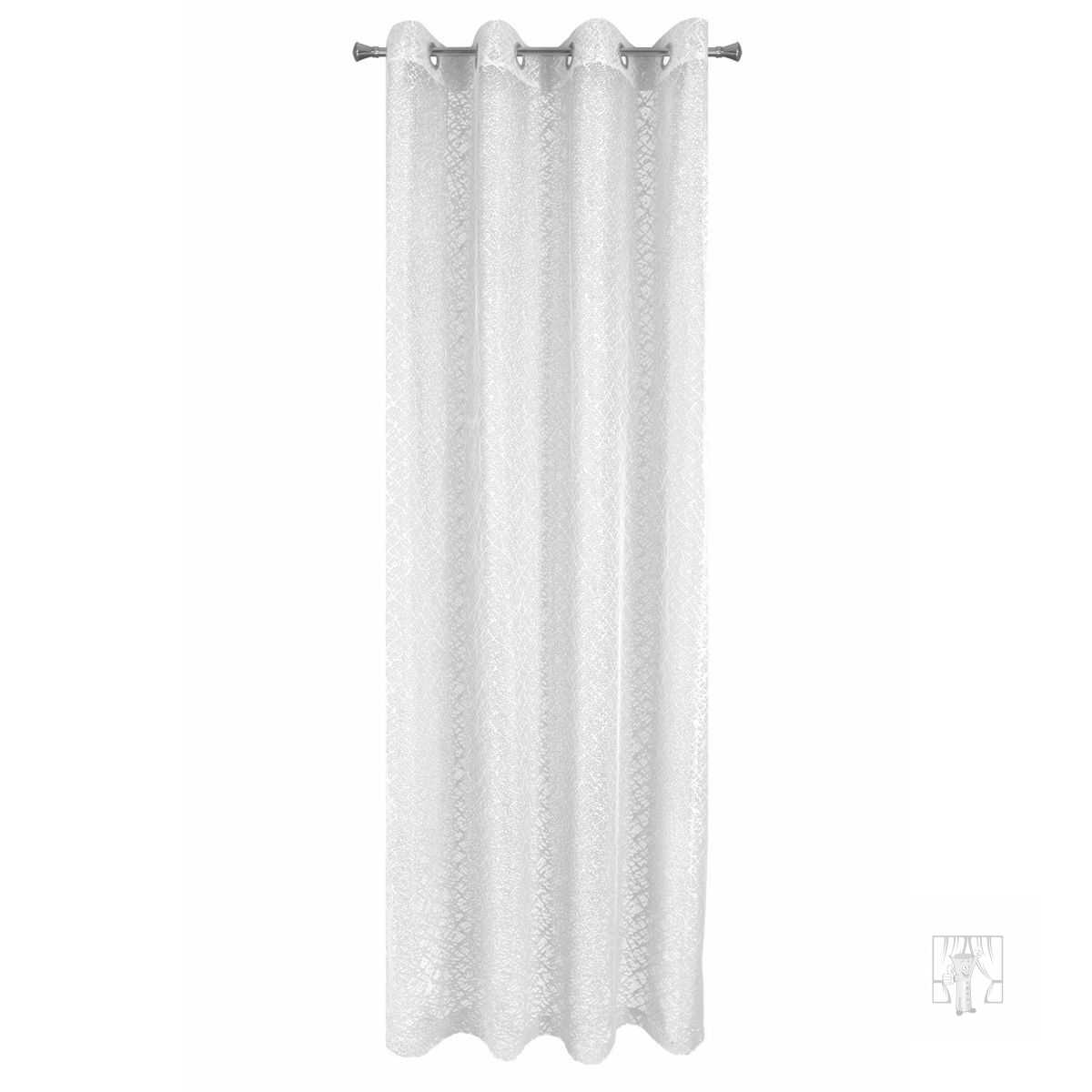 Záclona AMANDA na krúžkoch biela 140x250cm