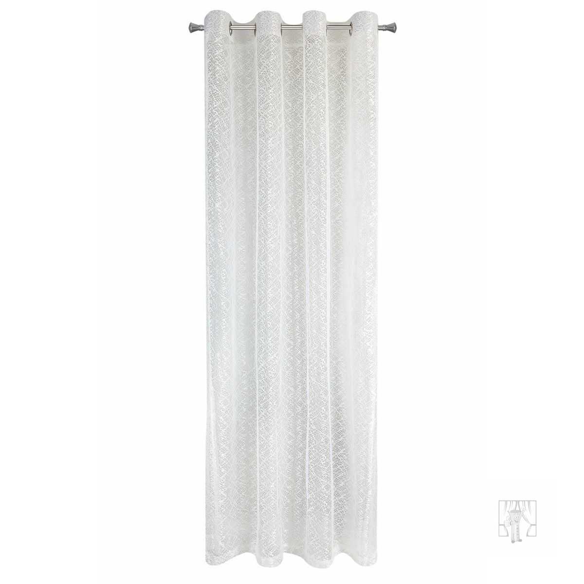 Záclona AMANDA na krúžkoch krémová 140x250cm