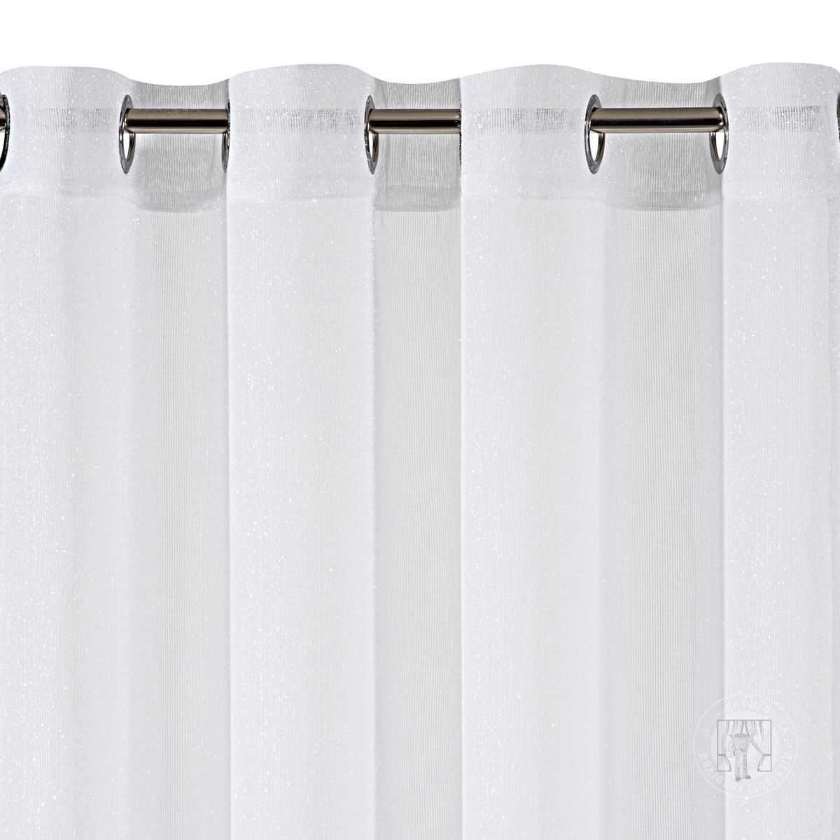 Záclona SAKALI na krúžkoch biela 350x250cm