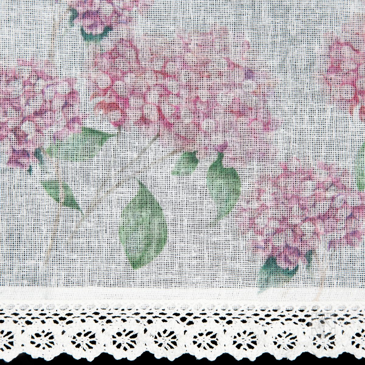 Vitrážková záclona MONA kvetovaný motív 60x150cm