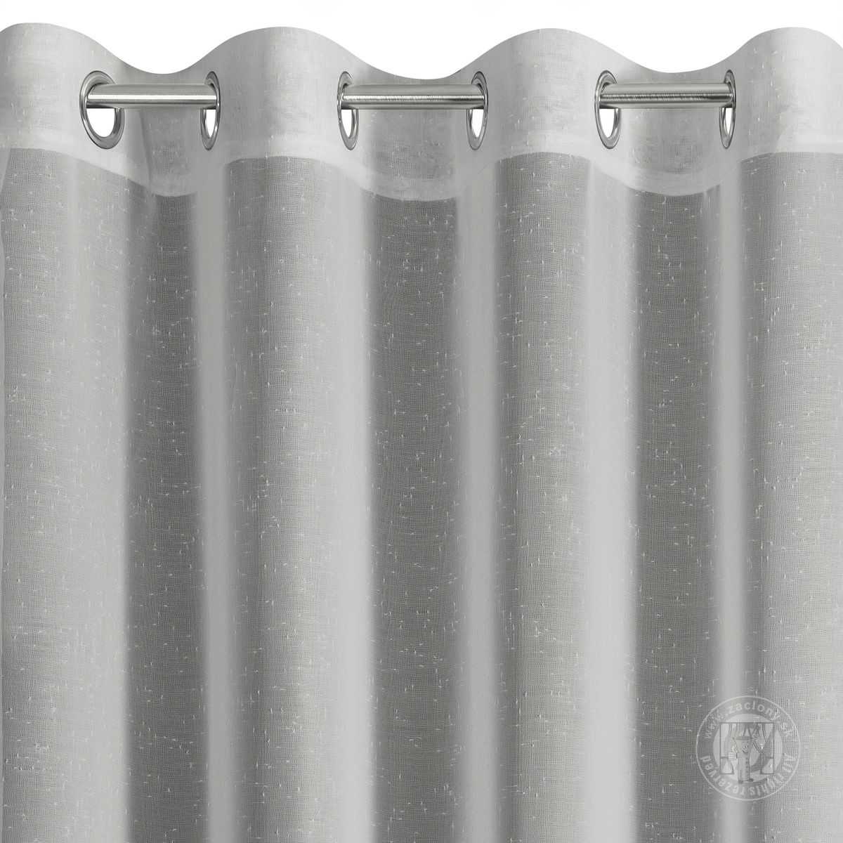Záclona ANGELA na krúžkoch sivá 140x250 cm