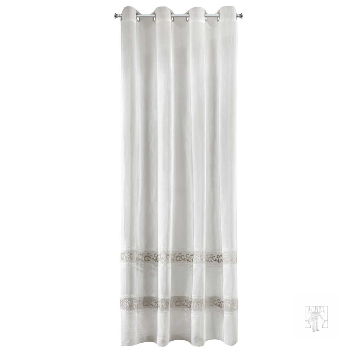 Záclona ANNE na krúžkoch béžová 140x270cm