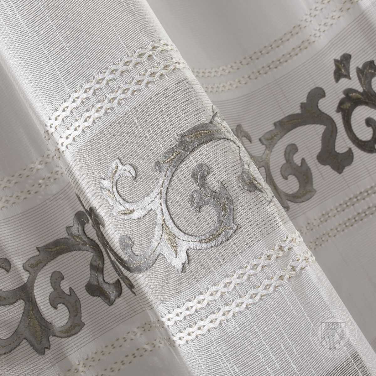 Záclona ANNE na krúžkoch sivá 140x270cm