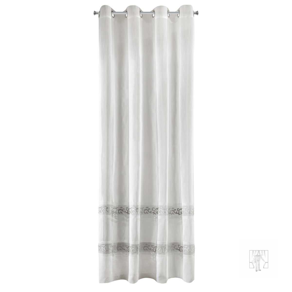 Záclona ANNE na krúžkoch sivá 140x270cm