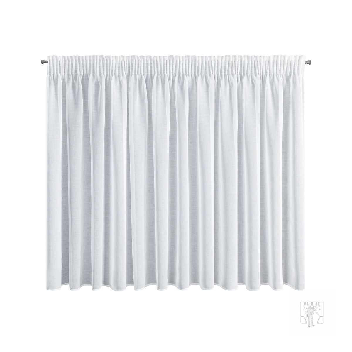 Záclona LANA na páske 350x150cm biela 