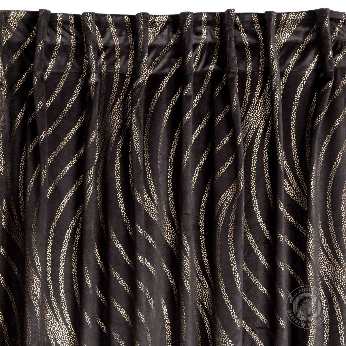 Záves VICTORIA3 na páske čierny 140x270 cm 