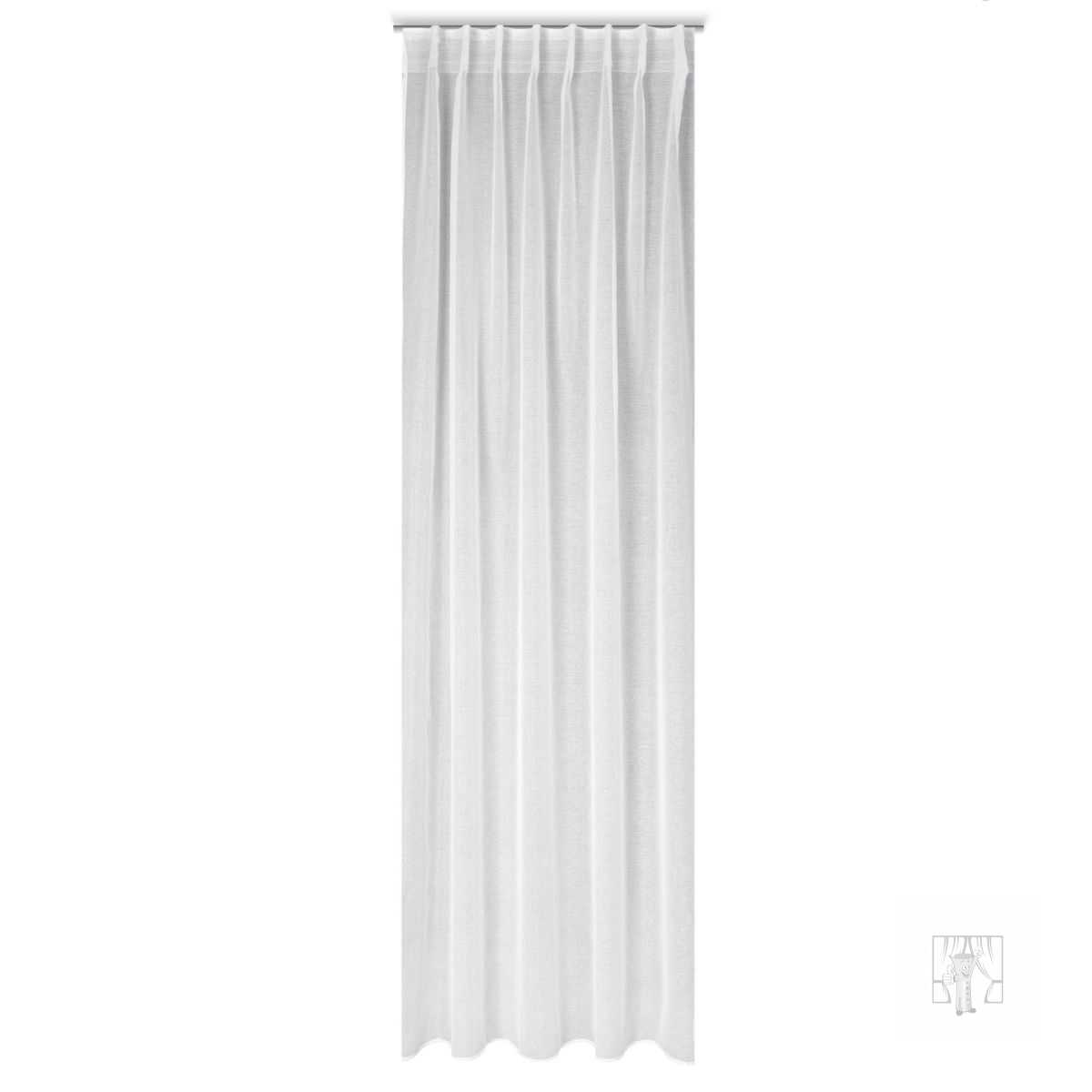 Záclona na flex páske Layla biela 140x300cm
