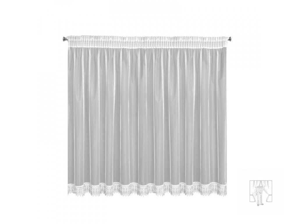 Záclona Sari na páske biela  400x145 cm