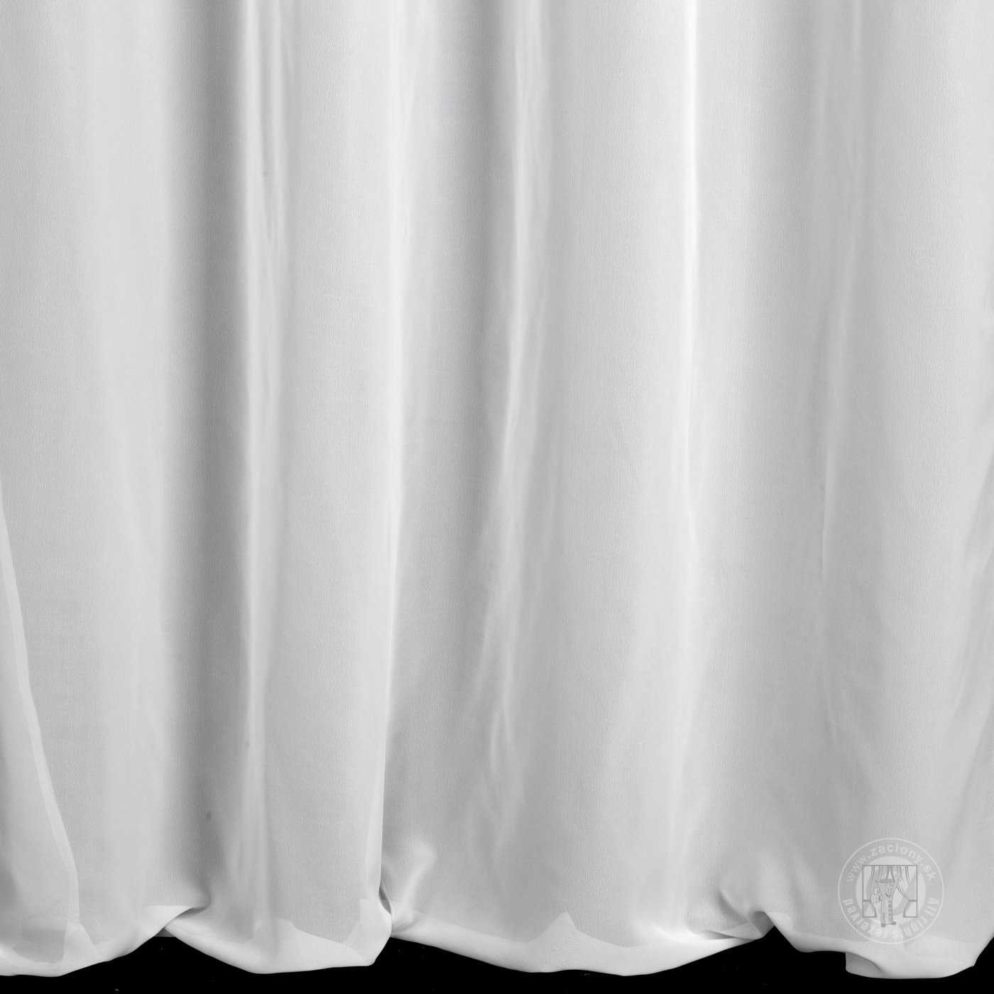 Záclona Dalia na krúžkoch biela 140x250