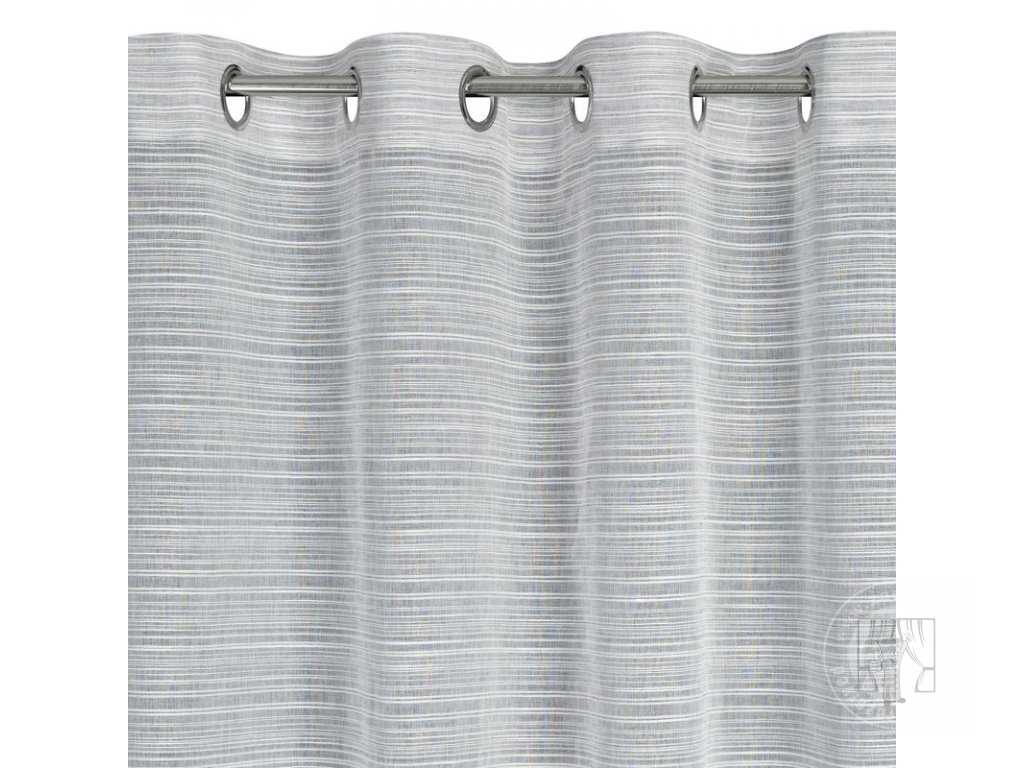 Záclona ARIA na krúžkoch sivá 140x250 cm
