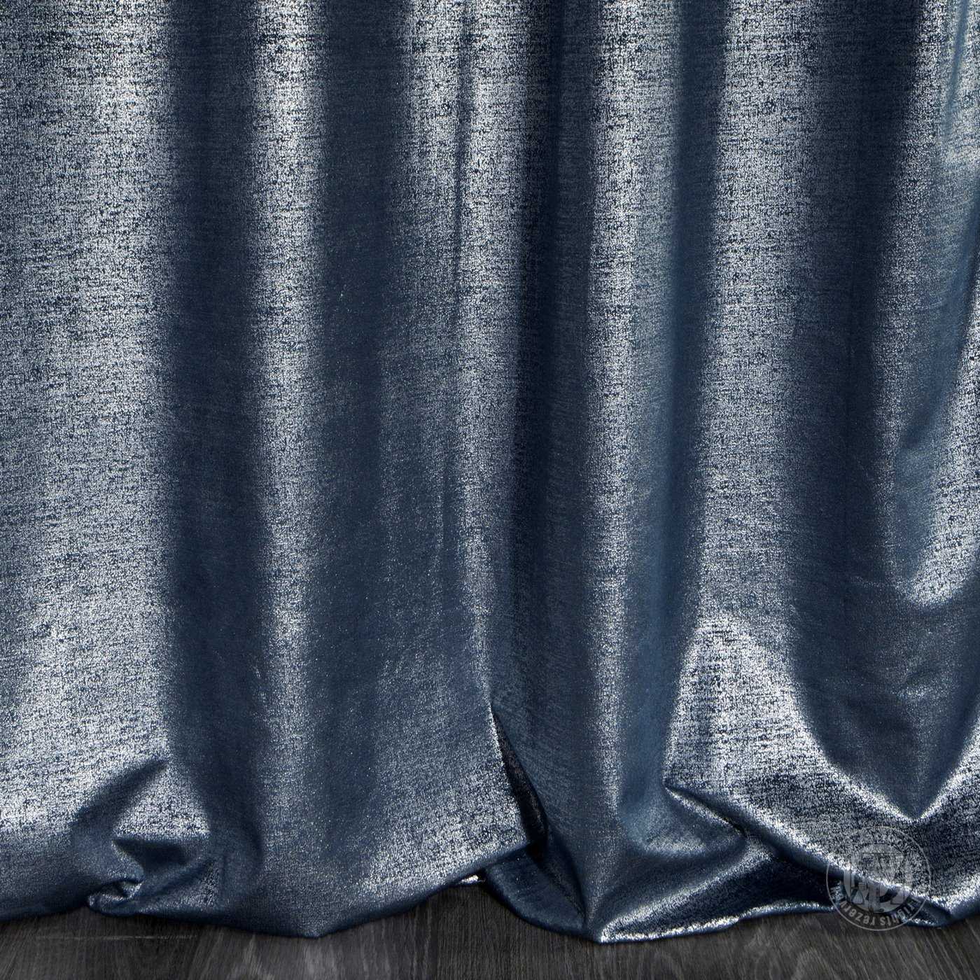 Záves AMBI na páske modro-strieborný 140x270 cm