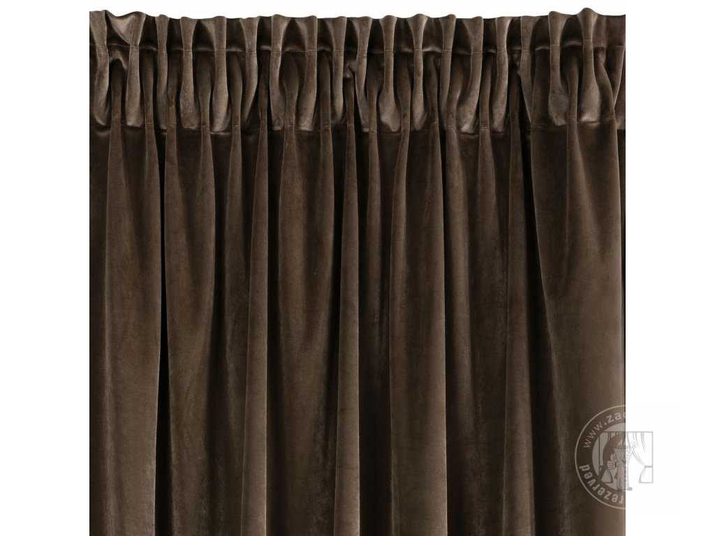 Záves RIA na páske hnedý 140x270cm