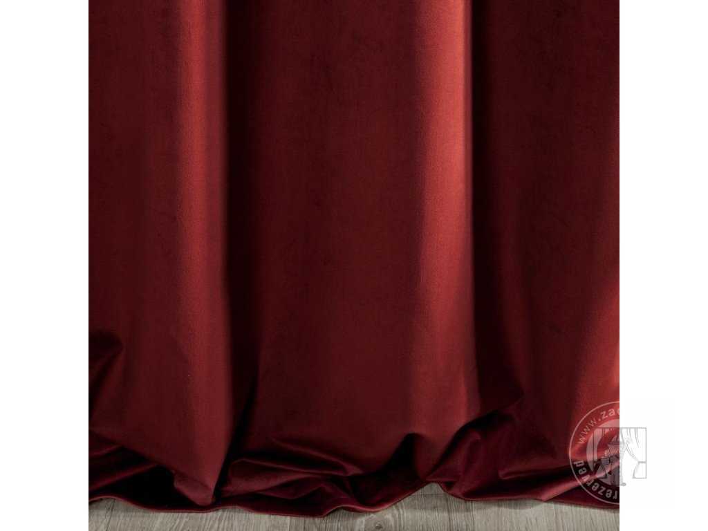 Záves RIA na páske tmavý bordový 140x270cm