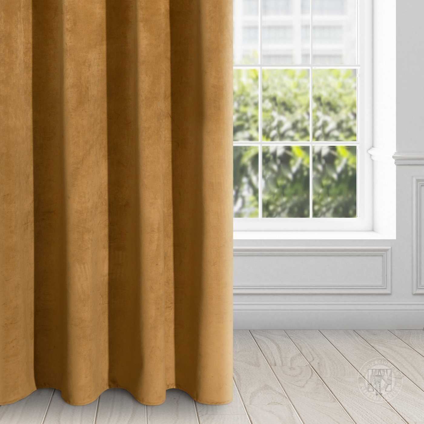 Záves RIA na krúžkoch medový 140x250cm