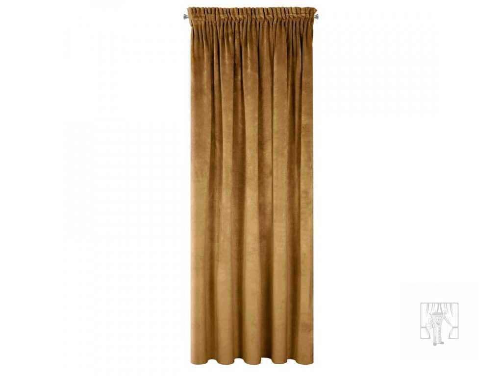 Záves RIA na páske medový 140x270cm