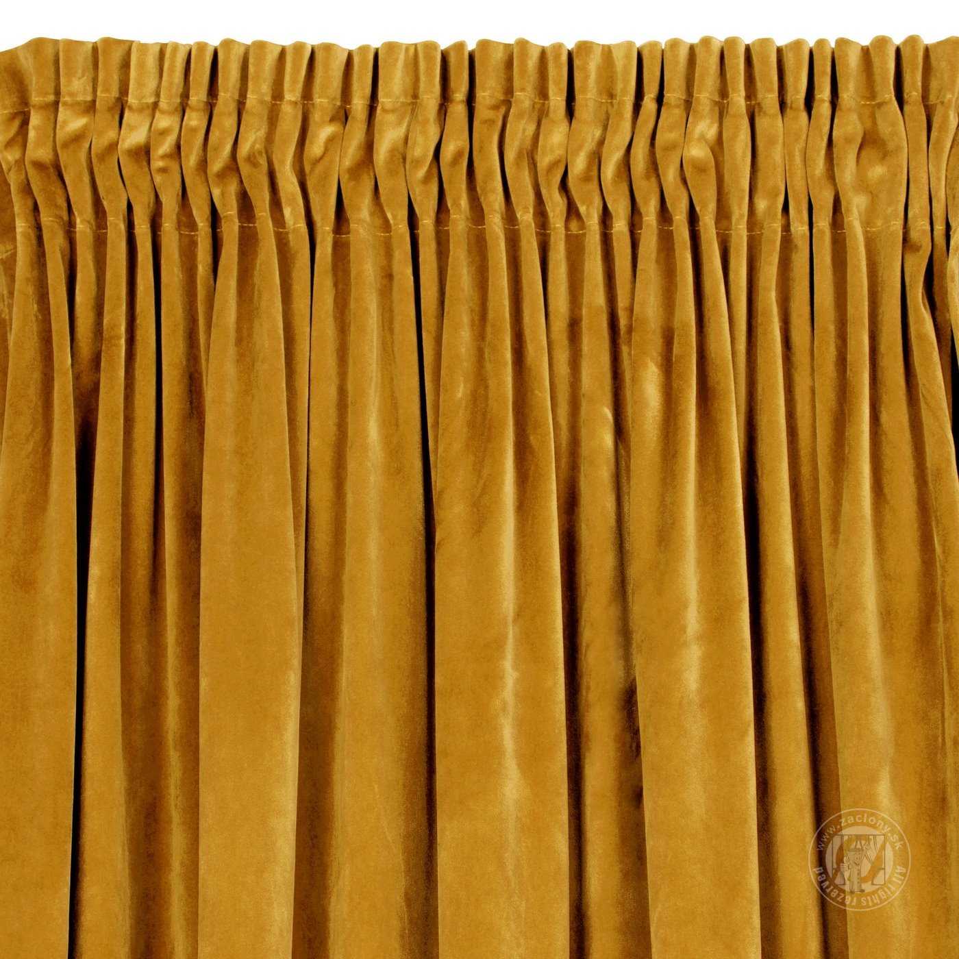 Záves RIA na páske horčicový 140x270cm