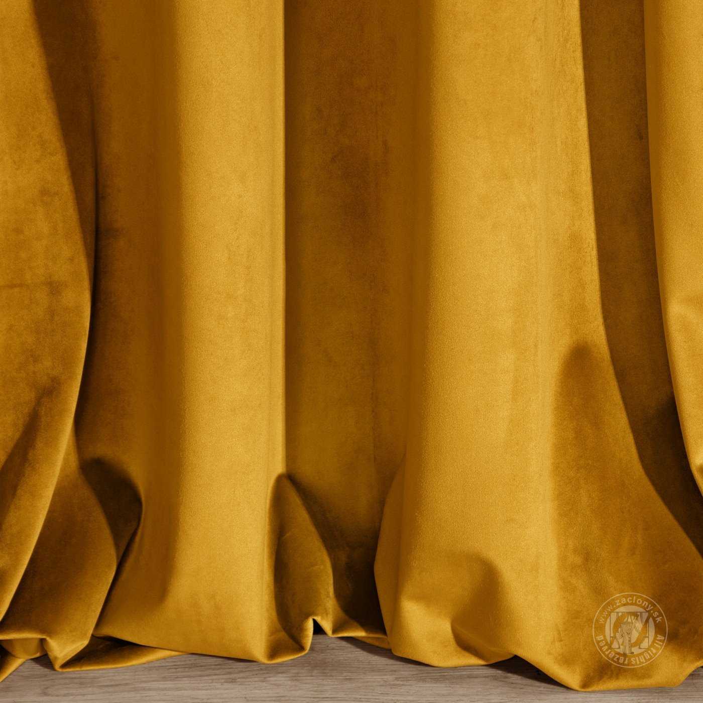 Záves RIA na páske horčicový 140x270cm