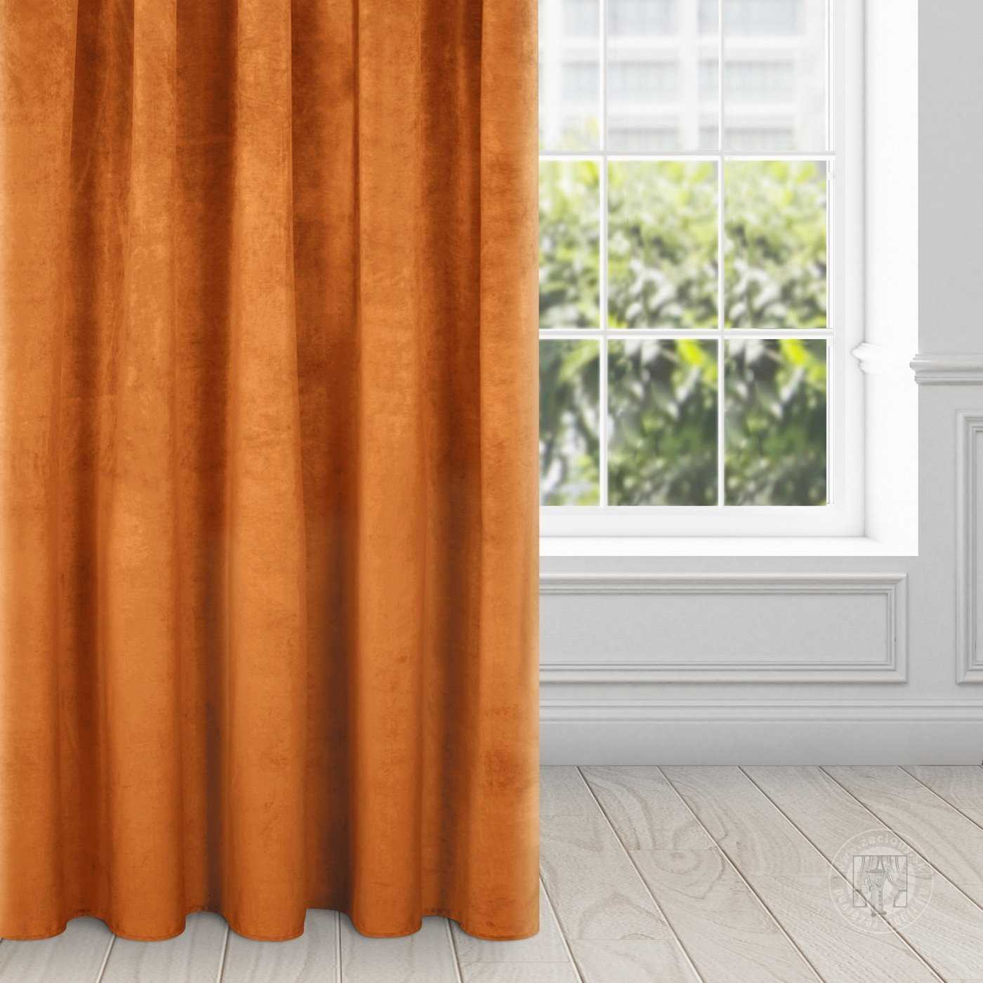 Záves RIA na páske oranžový 140x270cm