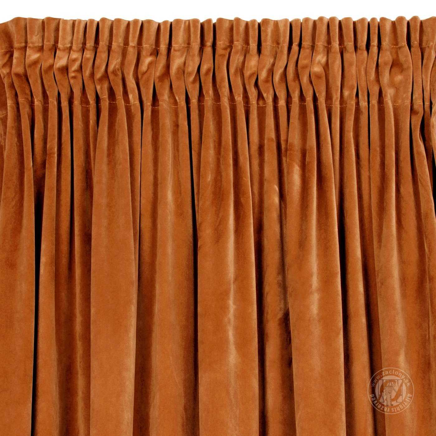 Záves RIA na páske oranžový 140x270cm