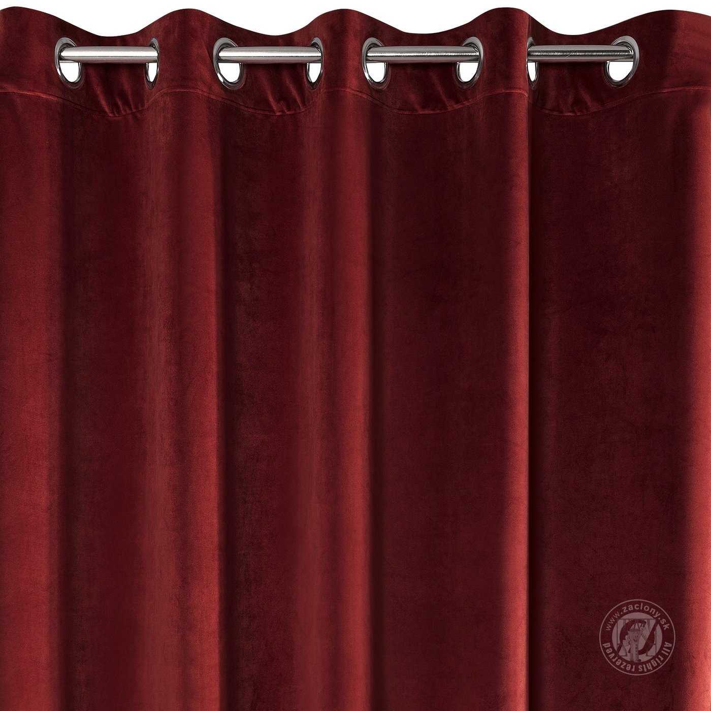 Záves RIA na krúžkoch bordový 140x250cm