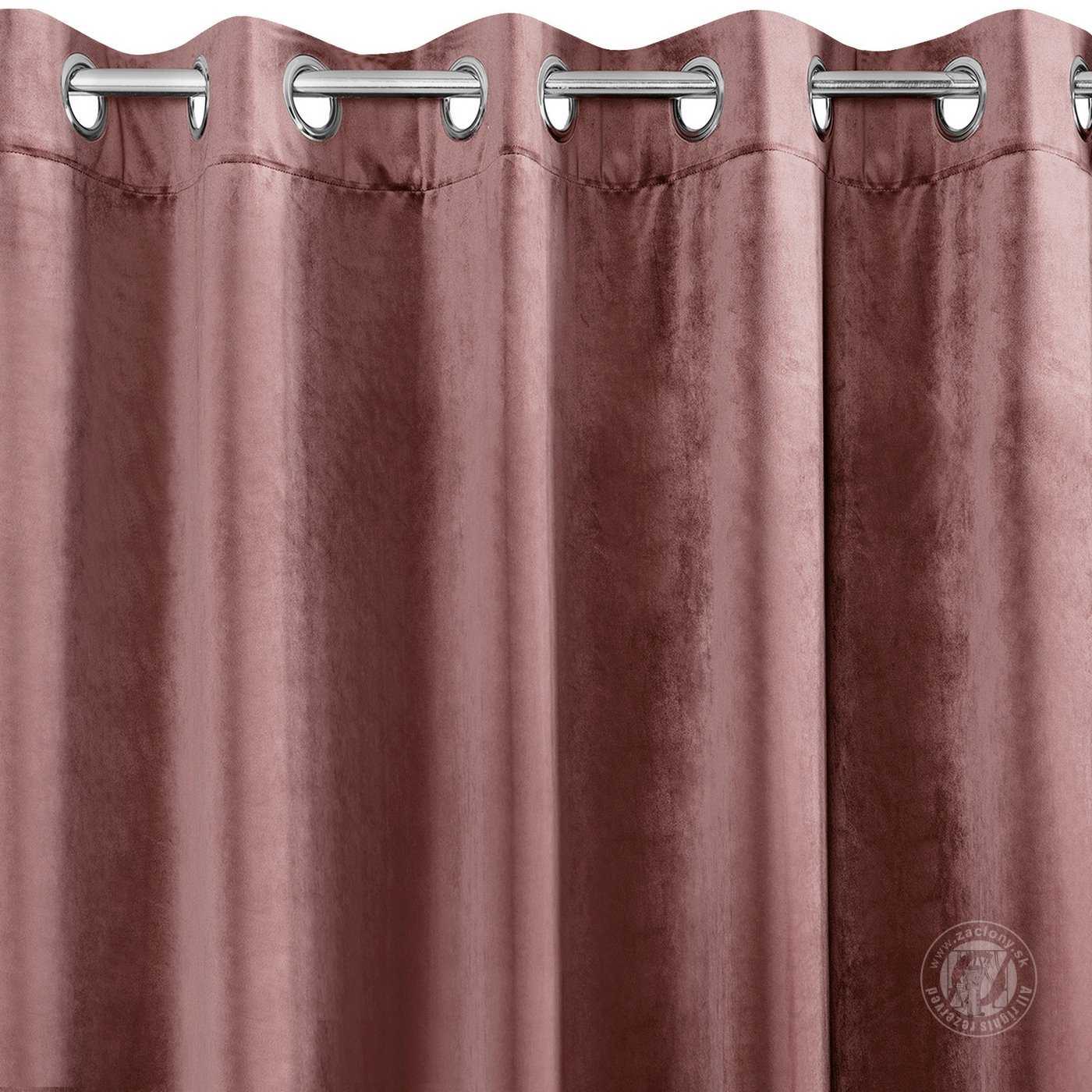 Záves RIA na krúžkoch staroružový 140x250cm