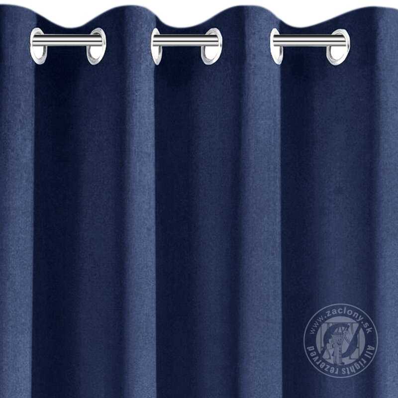 Záves RITA na krúžkoch tmavomodrý 140x250cm