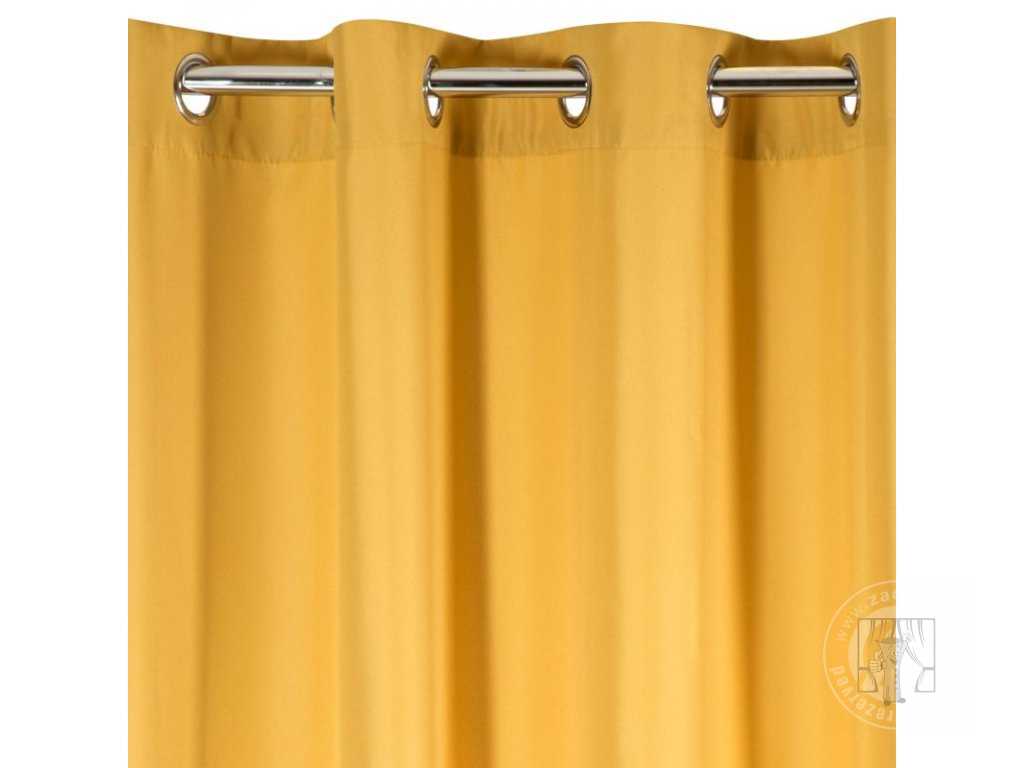 Záves RITA na krúžkoch horčicový 140x250cm
