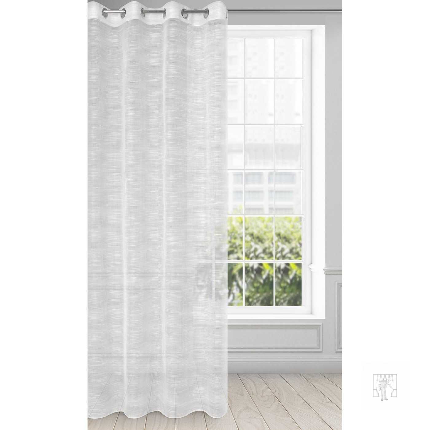 Záclona ASTERA na krúžkoch biela 140x250 cm