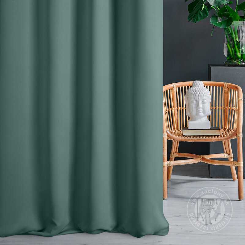 Záves BLACKOUT zelenomodrý