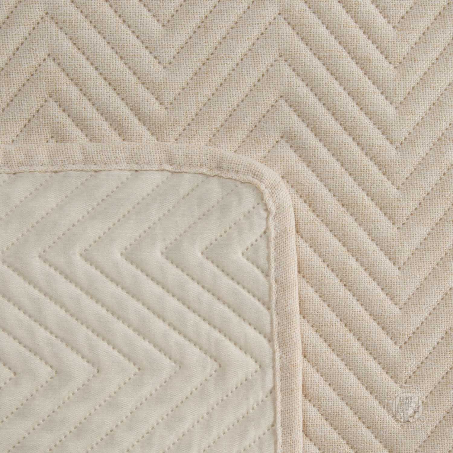 Prehoz na posteľ s ľanovou štruktúrou LEN3 170x210 cm krémový