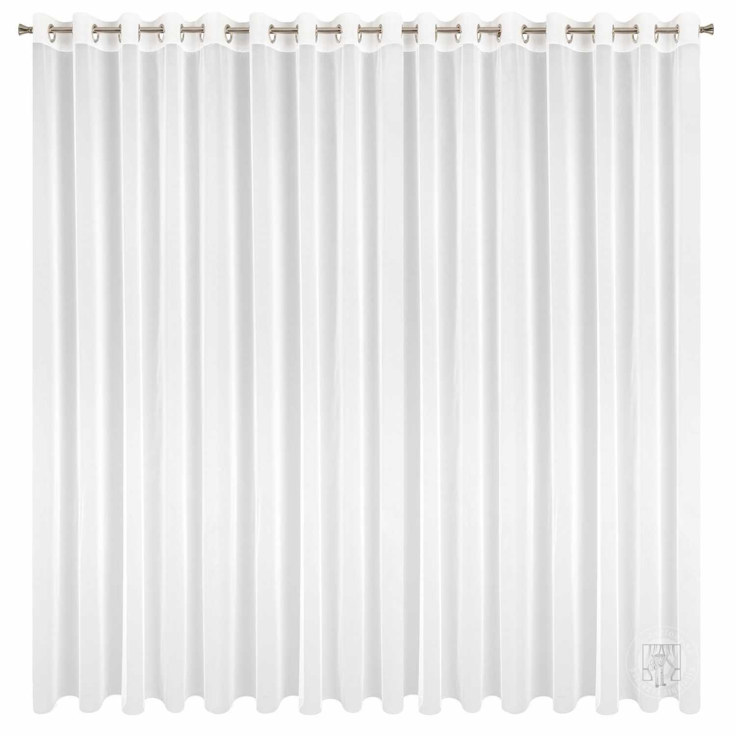Záclona ESEL na krúžkoch biela 400x250 cm