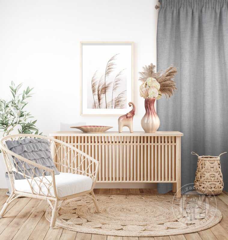 Záves JULA na páske sivý 140x270cm