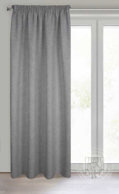 Záves JULA na páske sivý 140x270cm
