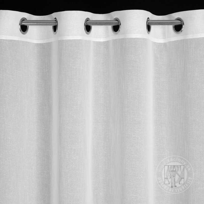 Záclona SANDRA na krúžkoch biela 140x250cm