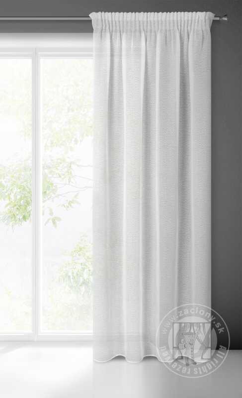 Záclona RAIN na páske biela 140x270cm
