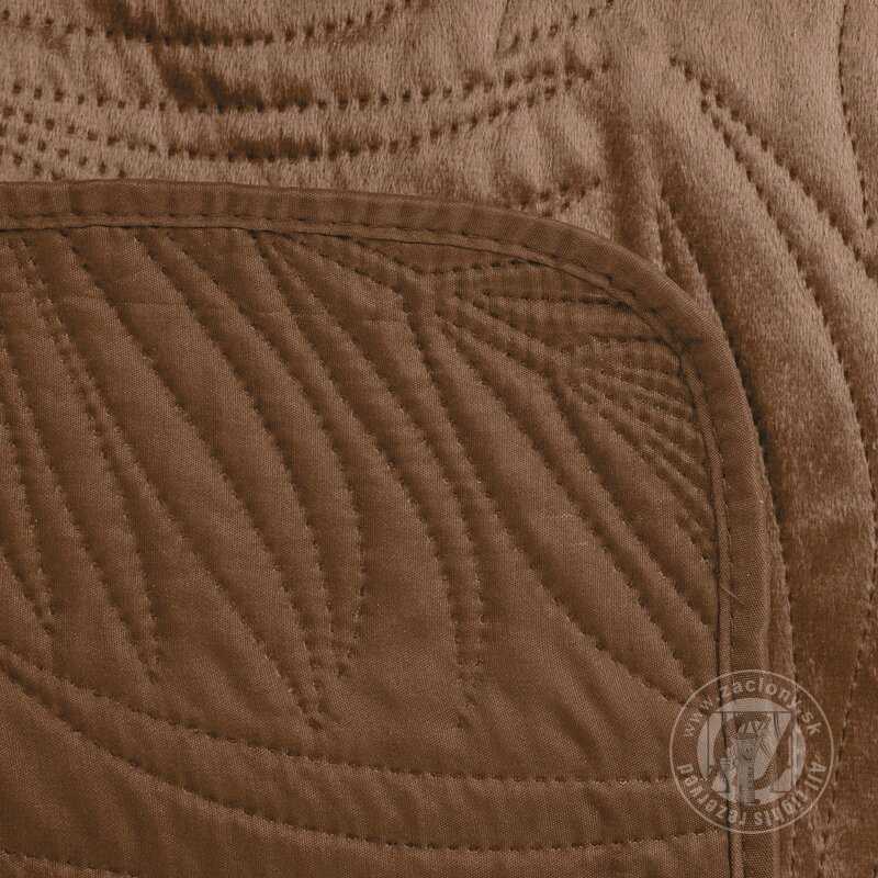 Zamatový prehoz na posteľ LUIZ4 170x210cm tehlový