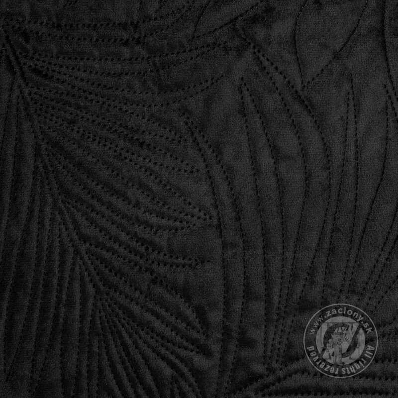 Zamatový prehoz na posteľ LUIZ4 170x210cm čierny