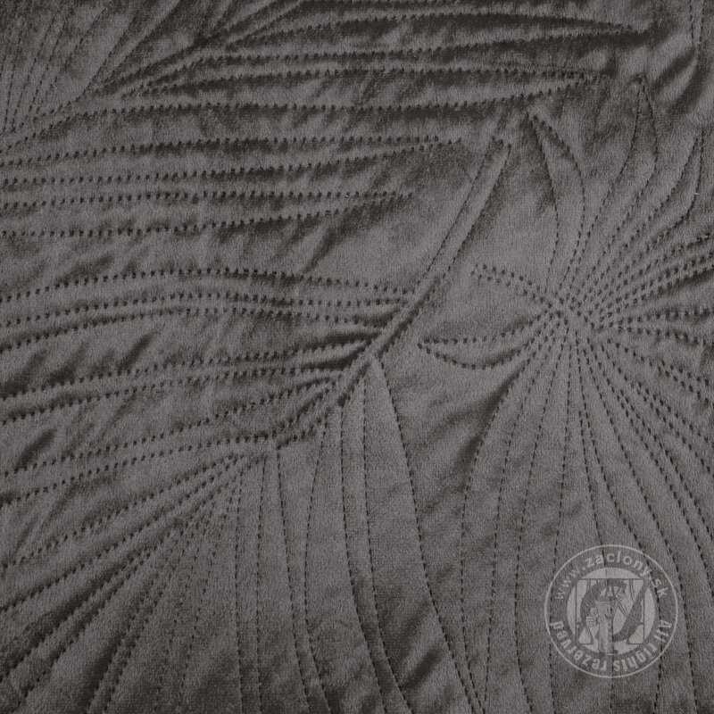 Zamatový prehoz na posteľ LUIZ4 170x210cm grafitový