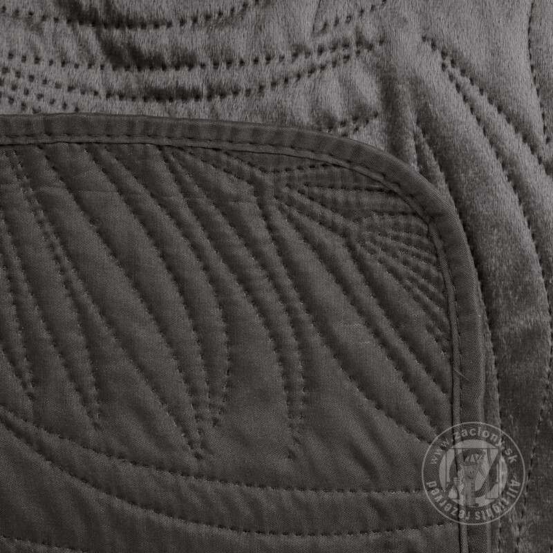 Zamatový prehoz na posteľ LUIZ4 170x210cm grafitový