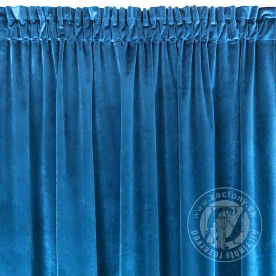 Záves SAMANTA na páske modrý 140x300cm