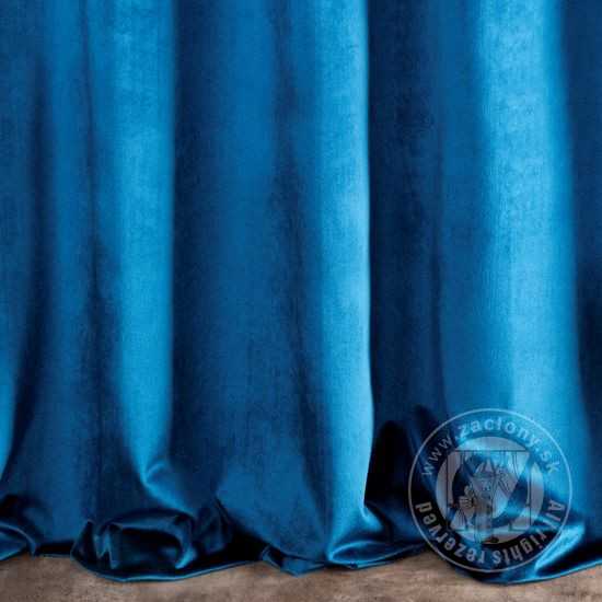 Záves SAMANTA na páske modrý 140x300cm