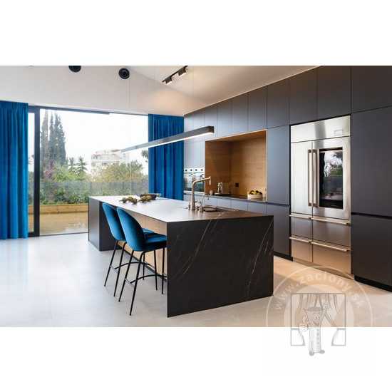 Záves SAMANTA na páske modrý 140x300cm