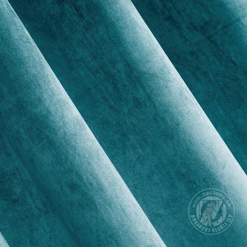 Záves PIERRE na krúžkoch tyrkysový 140x250cm