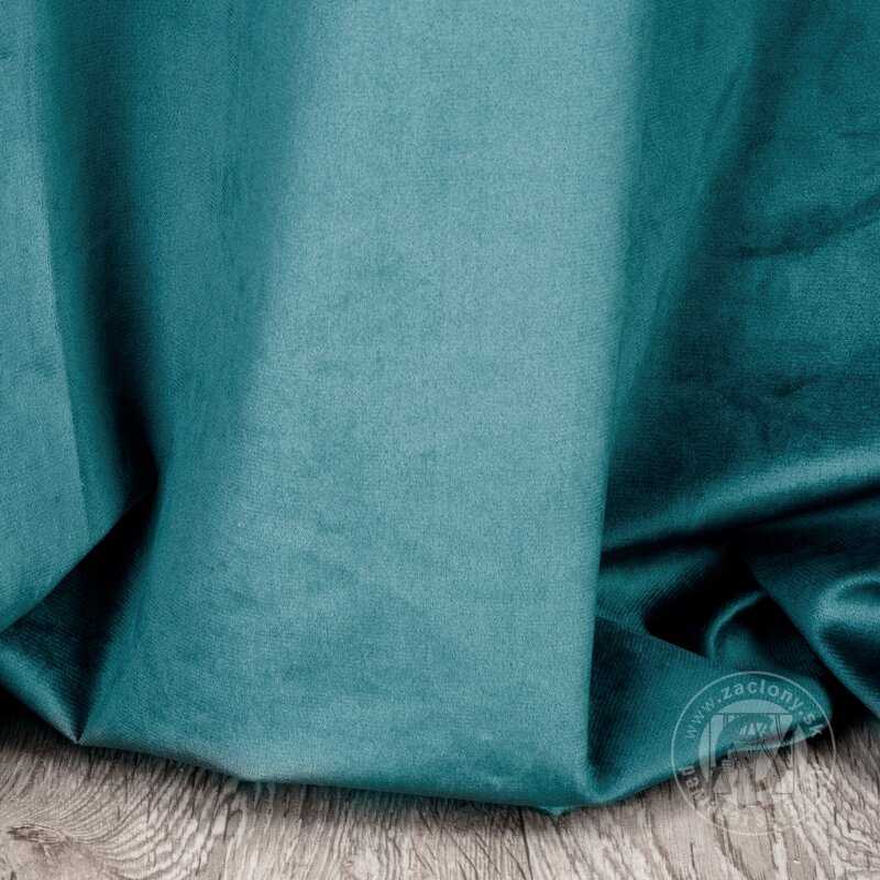 Záves PIERRE na krúžkoch tyrkysový 140x250cm